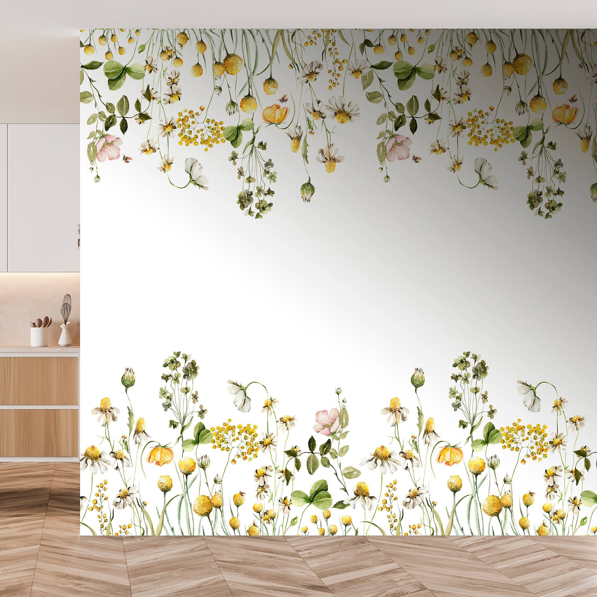 Designs Direct Field Blossom Yellow Wall Mural